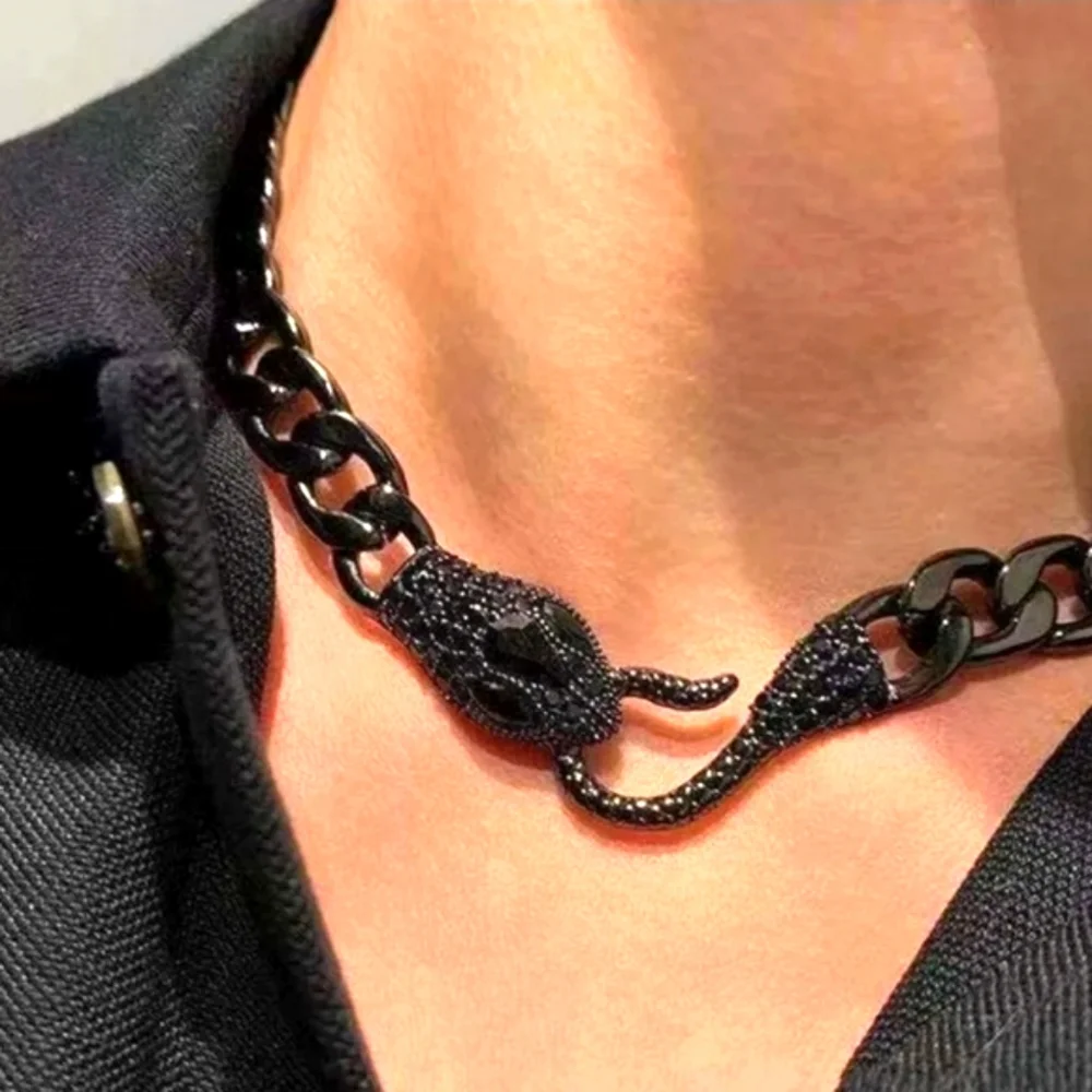 Gothic Animal Snake Chain Necklace unisex - Picture 1 of 2